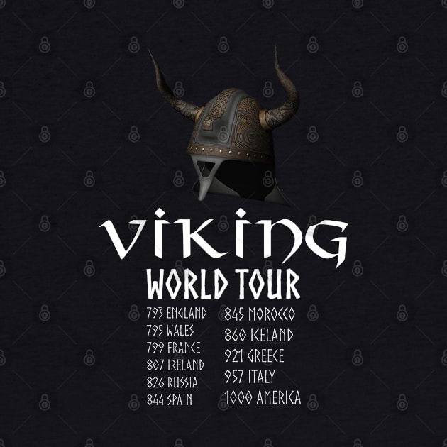 Viking World Tour Scandinavian History Norse Mythology by Styr Designs